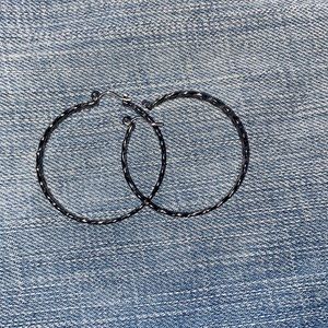 Premier design sterling silver 1.5” hoops.  Excellent/ like new condition